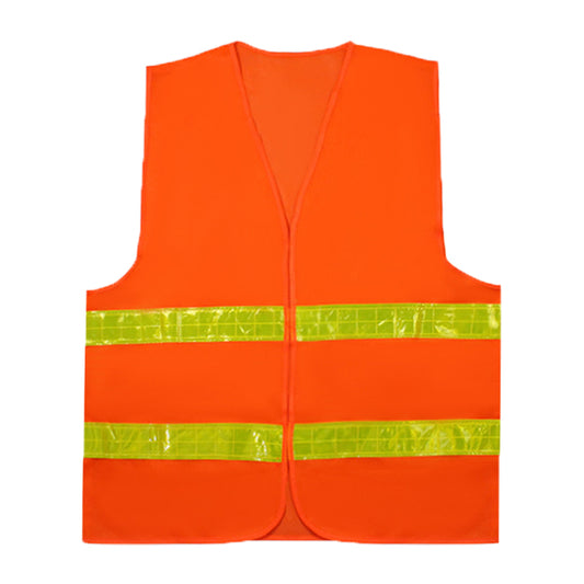 "gilet haute visibilité orange 2 bandes réfléchissantes",
"gilet de sécurité orange pour chantier",
"gilet reflective polyester orange"