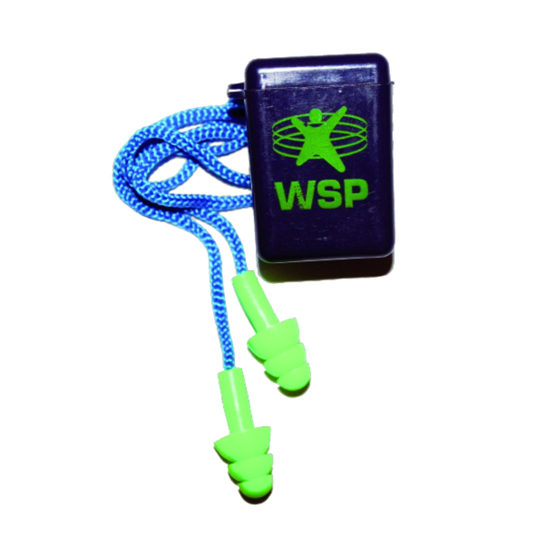 Bouchons d’oreilles réutilisables AUDITORY BLUE – Silicone avec cordon