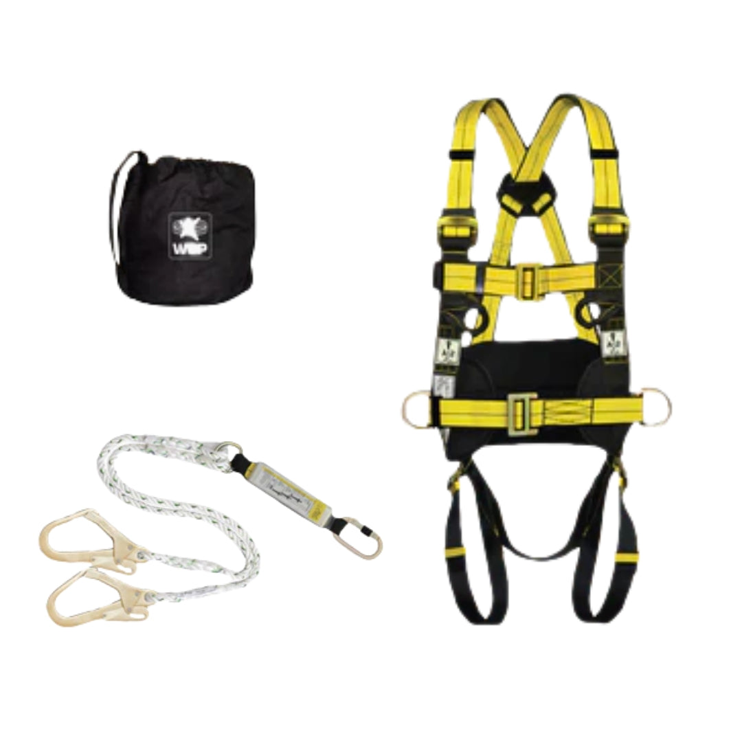 Kit antichute Charpente Métallique KIT IV – Harnais + longe + mousquetons