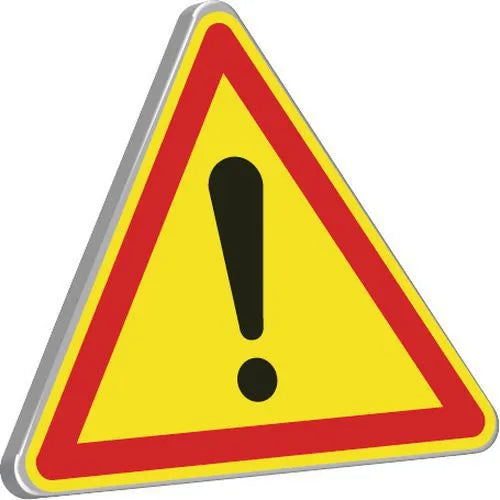 Panneau danger AK14 rétrécissement chaussée acier