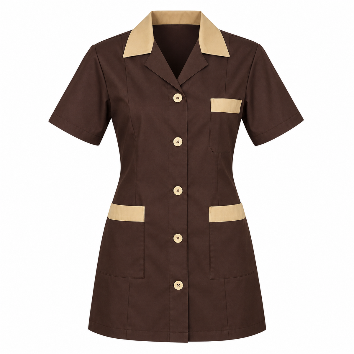 Blouse de travail femme manches courtes en serge polycoton