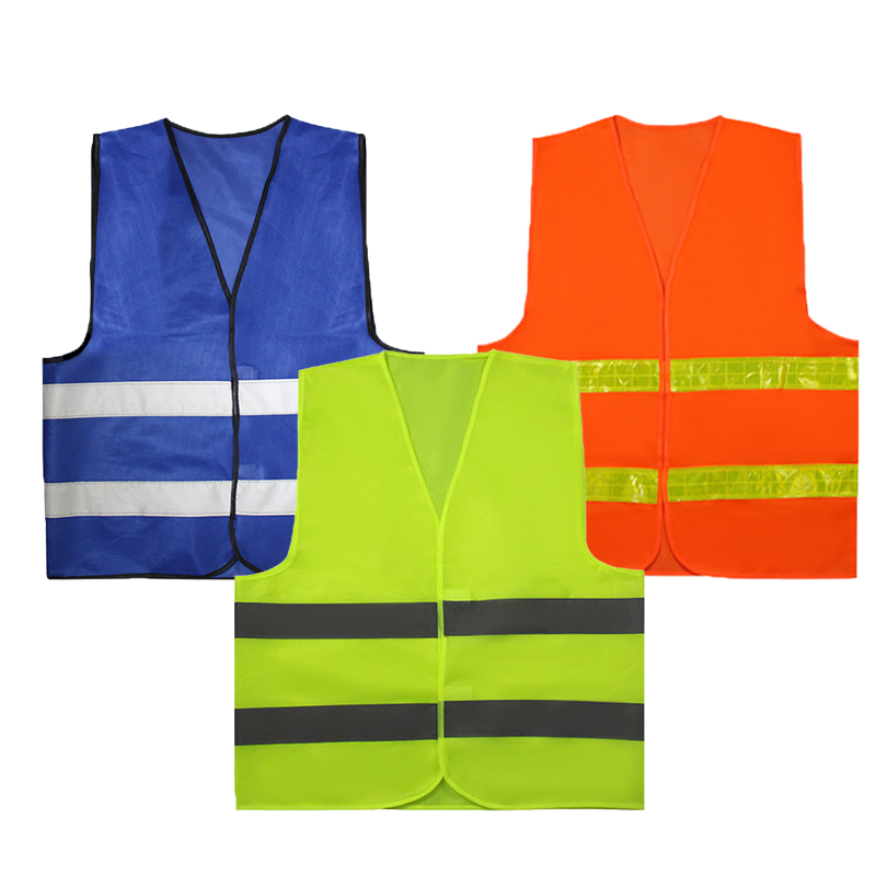 "gilet haute visibilité bleu et orange",
"gilet de sécurité réfléchissant 2 bandes jaune",
"gilet polyester maille haute visibilité set couleurs"
