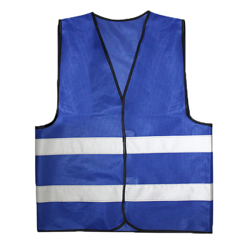 "gilet haute visibilité bleu bandes réfléchissantes",
"gilet sécurité couleur bleu pour travaux",
"gilet reflective polyester bleu"
