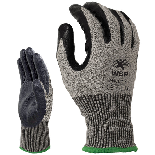Gants anti-coupure M4CUT Nitril World Safety Power niveau 5 pour manutention et industrie