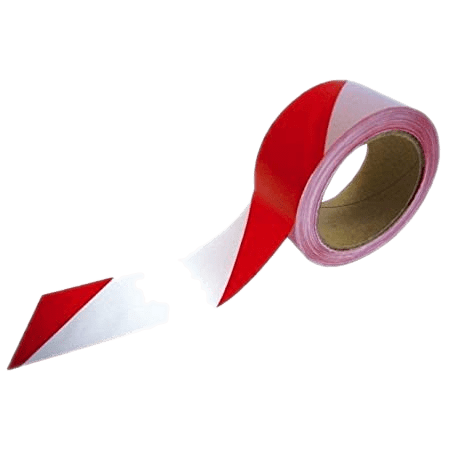 Ruban de signalisation rouge blanc 200m x 70mm